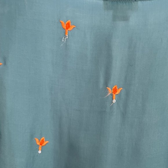 Sundance‎ Cordelia Tunic Floral Embroidery. Cupro. Medium - Picture 7 of 15